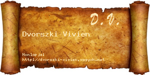 Dvorszki Vivien névjegykártya
