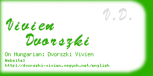vivien dvorszki business card